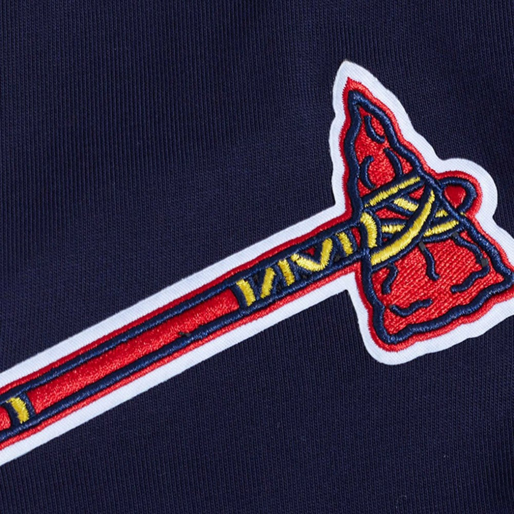 Atlanta Braves Pro Standard Turn It Up Dropped Shoulder T-Shirt - Navy - MLB on Sale