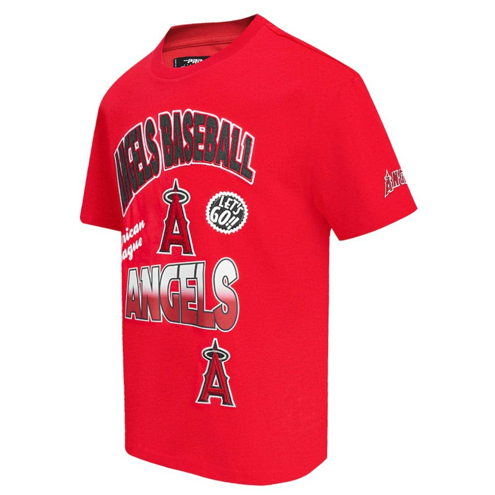 Los Angeles Angels Pro Standard Turn It Up Dropped Shoulder T-Shirt - Red - MLB Discount