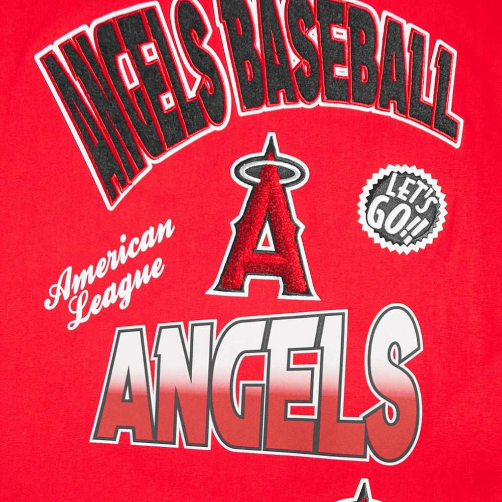 Los Angeles Angels Pro Standard Turn It Up Dropped Shoulder T-Shirt - Red - MLB Discount