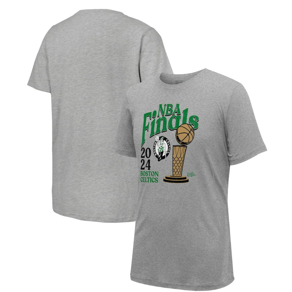 Boston Celtics Stadium Essentials Unisex 2024 NBA Finals Revolution T-Shirt Heather Gray