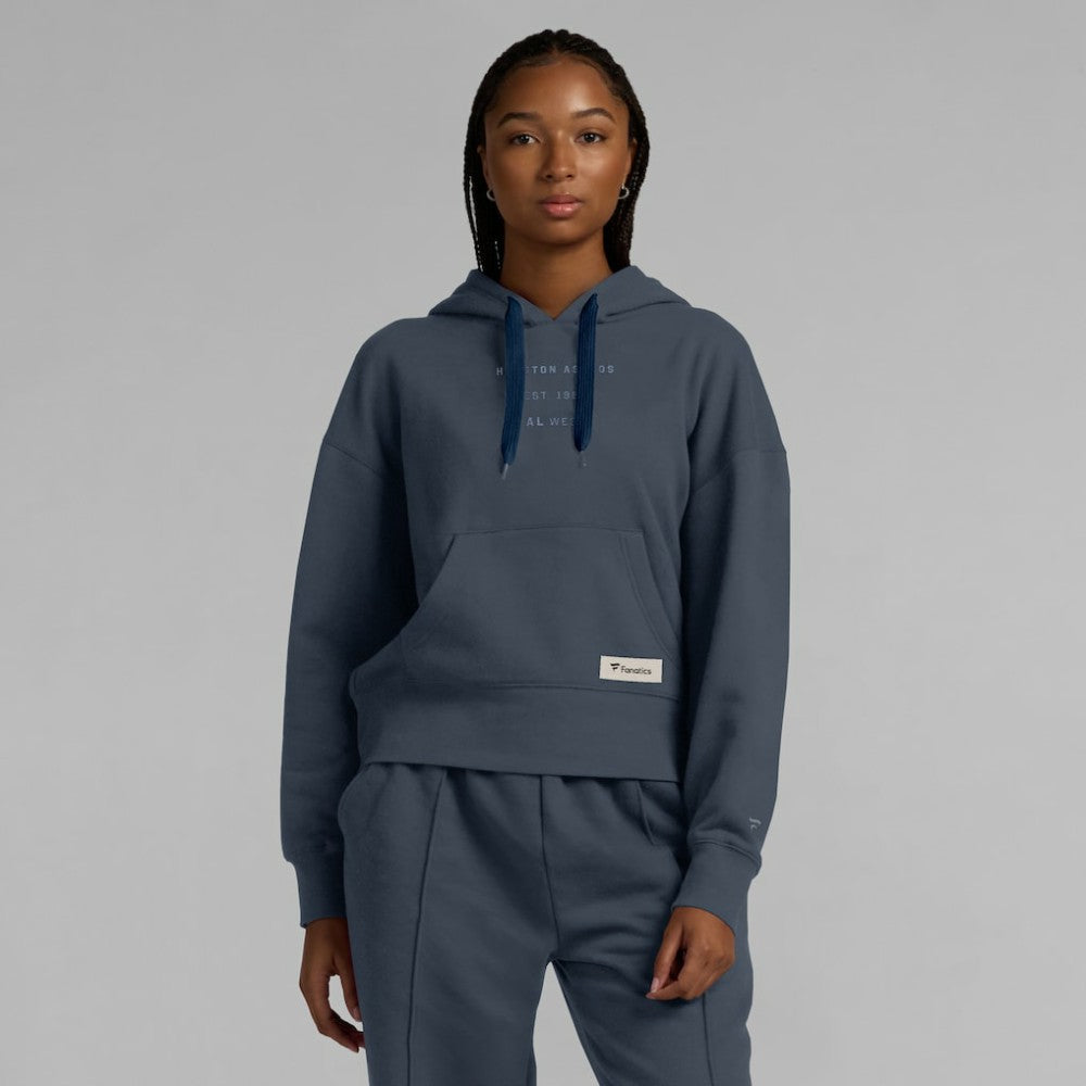 Houston Astros Fanatics Women's Elements Future Ground Subtle Tonal Pullover Hoodie - Blue - Fanatics Discount