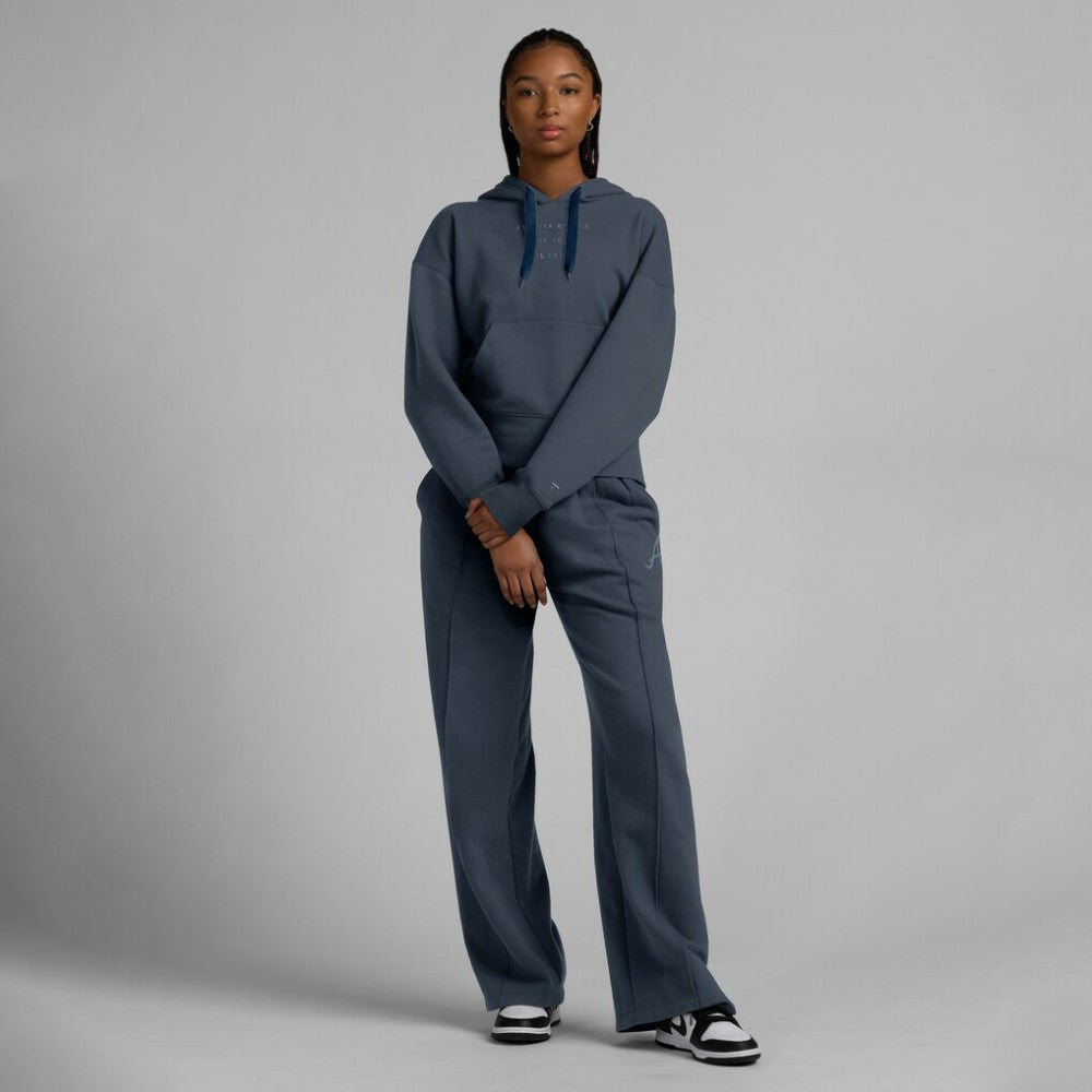 Atlanta Braves Fanatics Women's Elements Future Ground Subtle Tonal Pullover Hoodie - Blue - Fanatics Discount