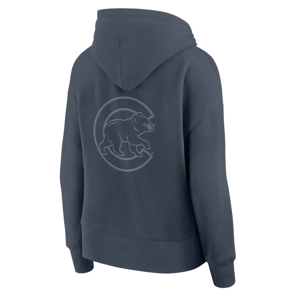 Chicago Cubs Fanatics Women's Elements Future Ground Subtle Tonal Pullover Hoodie - Blue - Fanatics Online