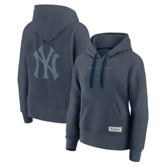 New York Yankees Fanatics Women's Elements Future Ground Subtle Tonal Pullover Hoodie - Blue - Fanatics Sale