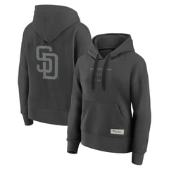 San Diego Padres Fanatics Women's Elements Future Ground Subtle Tonal Pullover Hoodie - Charcoal - Fanatics Sale