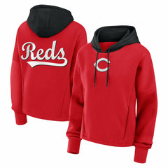 Cincinnati Reds Fanatics Women's Oversized Legacy Favorite Spectator Pullover Hoodie - Red - Fanatics Lifestyle