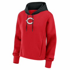 Cincinnati Reds Fanatics Women's Oversized Legacy Favorite Spectator Pullover Hoodie - Red - Fanatics Lifestyle