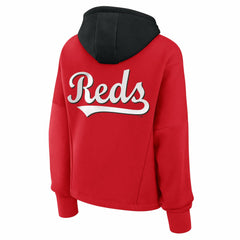 Cincinnati Reds Fanatics Women's Oversized Legacy Favorite Spectator Pullover Hoodie - Red - Fanatics Lifestyle