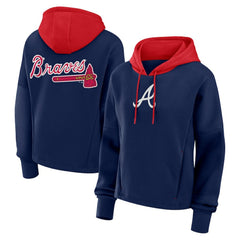Atlanta Braves Fanatics Women's Oversized Legacy Favorite Spectator Pullover Hoodie - Navy - Fanatics on Sale