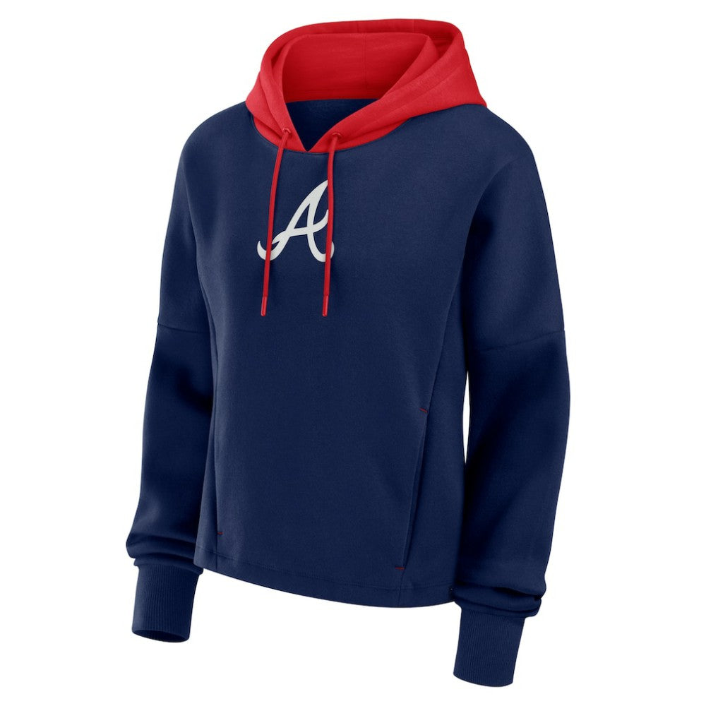 Atlanta Braves Fanatics Women's Oversized Legacy Favorite Spectator Pullover Hoodie - Navy - Fanatics on Sale