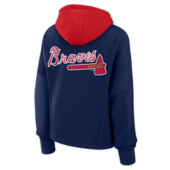 Atlanta Braves Fanatics Women's Oversized Legacy Favorite Spectator Pullover Hoodie - Navy - Fanatics on Sale