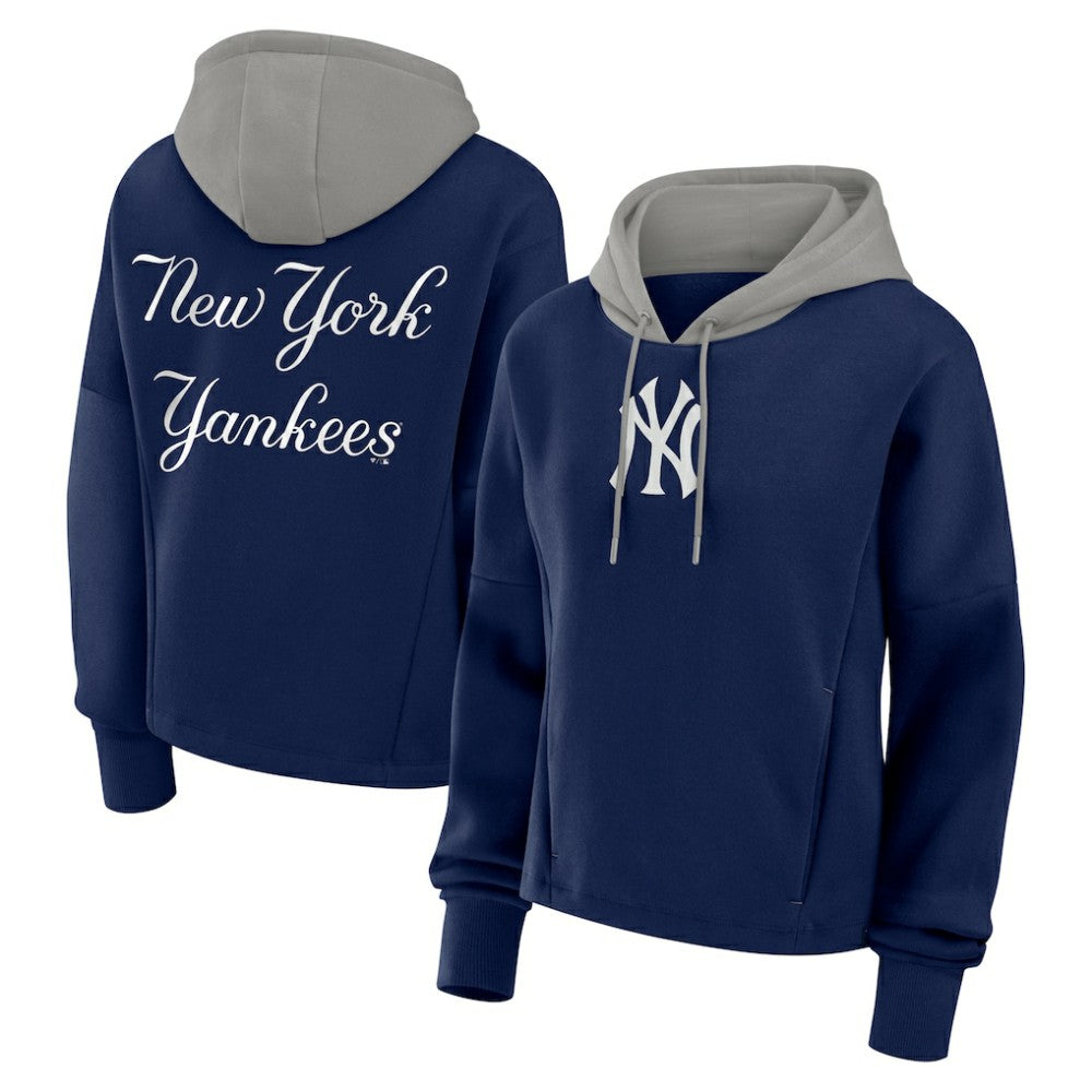 New York Yankees Fanatics Women's Oversized Legacy Favorite Spectator Pullover Hoodie - Navy - Fanatics on Sale