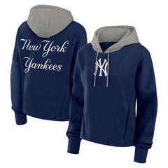 New York Yankees Fanatics Women's Oversized Legacy Favorite Spectator Pullover Hoodie - Navy - Fanatics on Sale