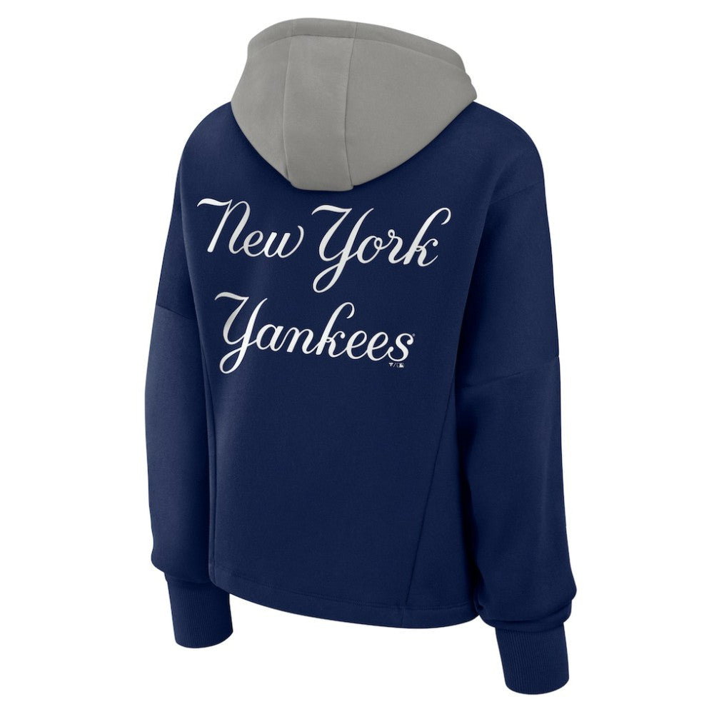 New York Yankees Fanatics Women's Oversized Legacy Favorite Spectator Pullover Hoodie - Navy - Fanatics on Sale