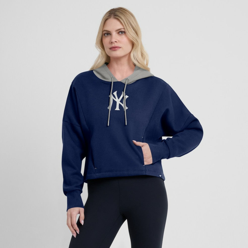 New York Yankees Fanatics Women's Oversized Legacy Favorite Spectator Pullover Hoodie - Navy - Fanatics on Sale