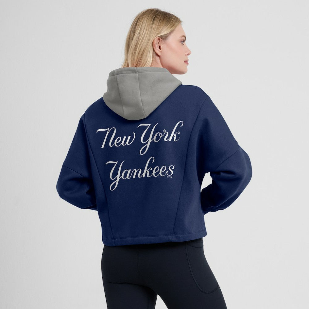 New York Yankees Fanatics Women's Oversized Legacy Favorite Spectator Pullover Hoodie - Navy - Fanatics on Sale