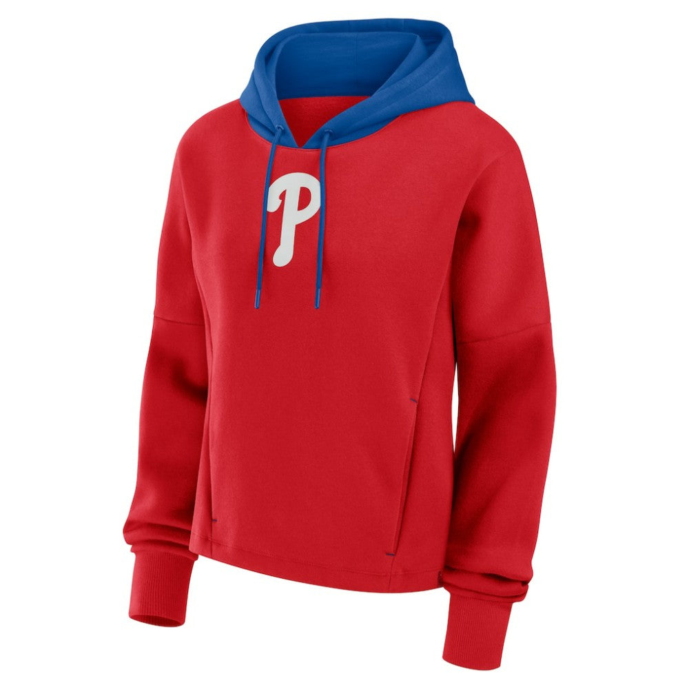 Philadelphia Phillies Fanatics Women's Oversized Legacy Favorite Spectator Pullover Hoodie - Red - Fanatics Sale