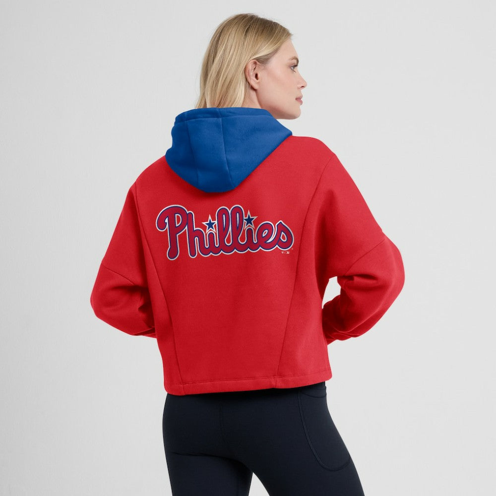 Philadelphia Phillies Fanatics Women's Oversized Legacy Favorite Spectator Pullover Hoodie - Red - Fanatics Sale