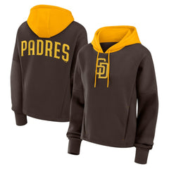 San Diego Padres Fanatics Women's Oversized Legacy Favorite Spectator Pullover Hoodie - Brown - Fanatics on Sale