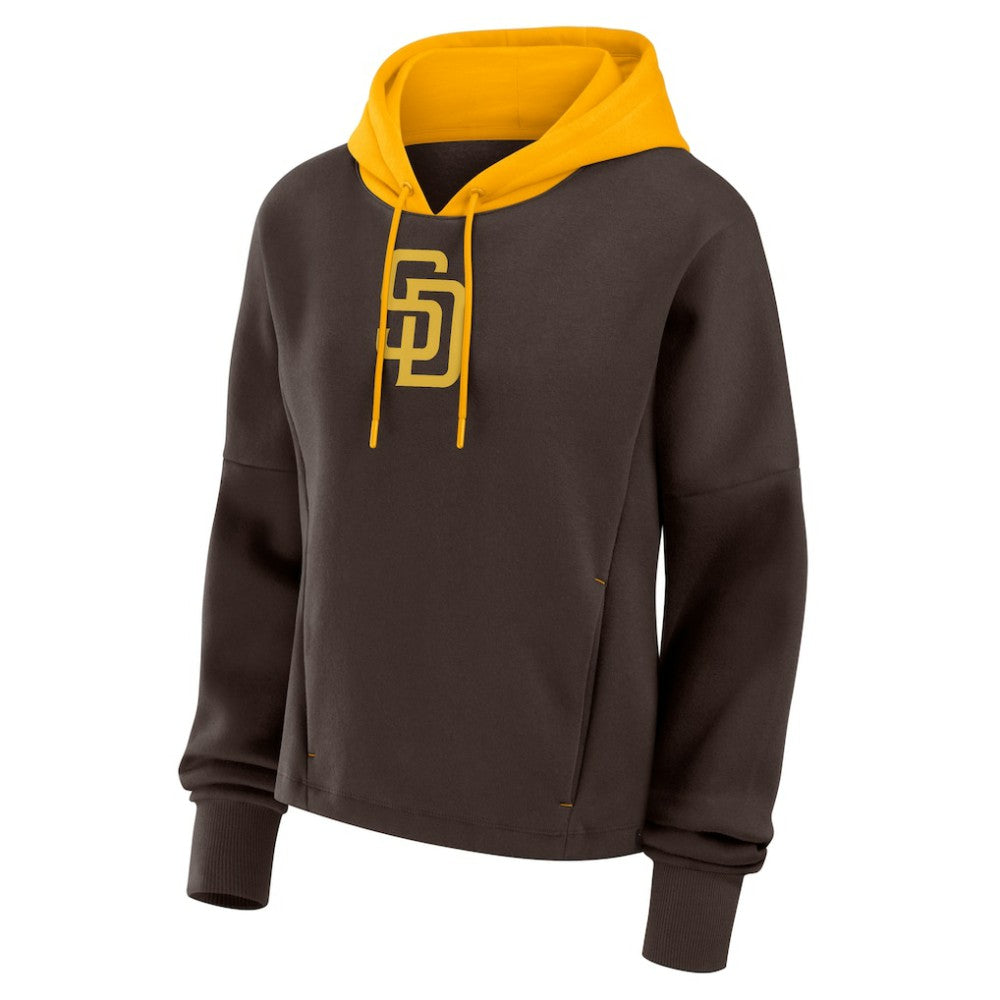 San Diego Padres Fanatics Women's Oversized Legacy Favorite Spectator Pullover Hoodie - Brown - Fanatics on Sale