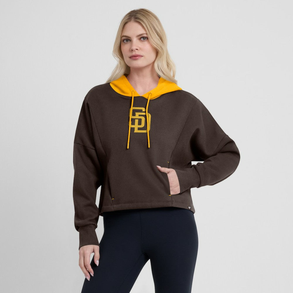 San Diego Padres Fanatics Women's Oversized Legacy Favorite Spectator Pullover Hoodie - Brown - Fanatics on Sale