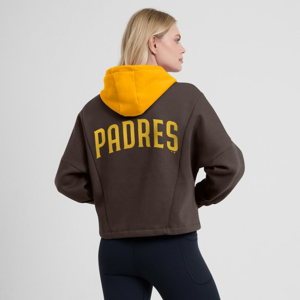 San Diego Padres Fanatics Women's Oversized Legacy Favorite Spectator Pullover Hoodie - Brown - Fanatics on Sale