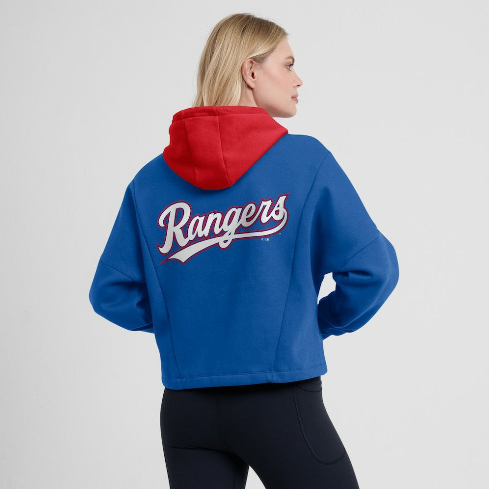 Texas Rangers Fanatics Women's Oversized Legacy Favorite Spectator Pullover Hoodie - Royal - Fanatics on Sale