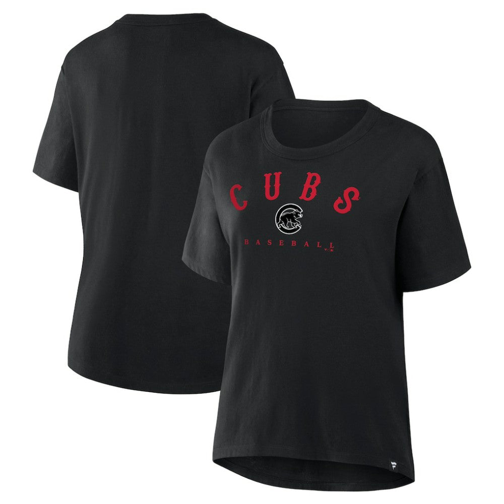 Chicago Cubs Fanatics Women's Home Run Legacy T-Shirt - Black - Fanatics Sale