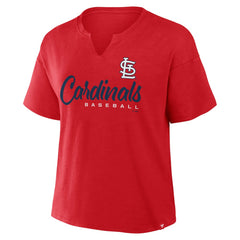 St. Louis Cardinals Fanatics Women's Fan Fave Stadium Slub Boxy T-Shirt - Red - Fanatics Sale