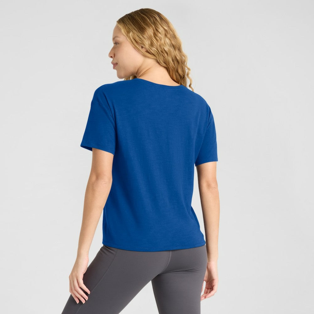 Texas Rangers Fanatics Women's Fan Fave Stadium Slub Boxy T-Shirt - Royal - Fanatics Lifestyle