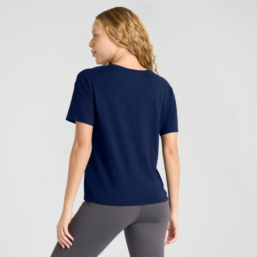 Atlanta Braves Fanatics Women's Fan Fave Stadium Slub Boxy T-Shirt - Navy - Fanatics Online