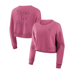 St. Louis Cardinals Fanatics Women's Studio Cropped Pullover Sweatshirt - Pink - Fanatics Lifestyle