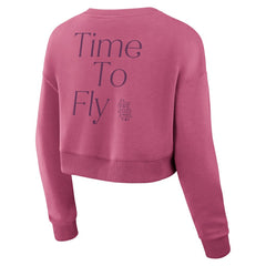St. Louis Cardinals Fanatics Women's Studio Cropped Pullover Sweatshirt - Pink - Fanatics Lifestyle