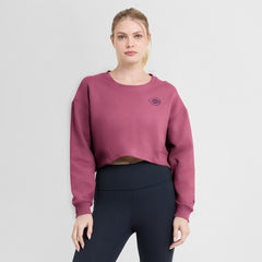 Cincinnati Reds Fanatics Women's Studio Cropped Pullover Sweatshirt - Pink - Fanatics Sale