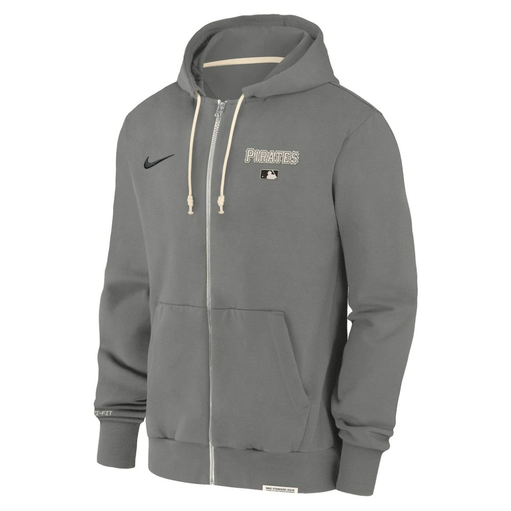 Pittsburgh Pirates Nike Authentic Collection Travel Performance Full-Zip Hoodie - Charcoal - Nike Discount