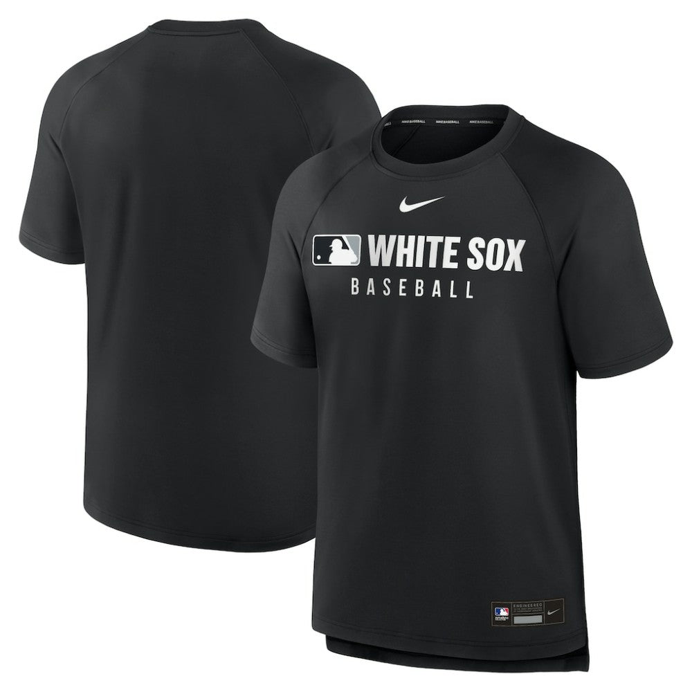 Chicago White Sox Nike Authentic Collection Pregame Raglan Dri-FIT T-Shirt - Black - Nike Discount