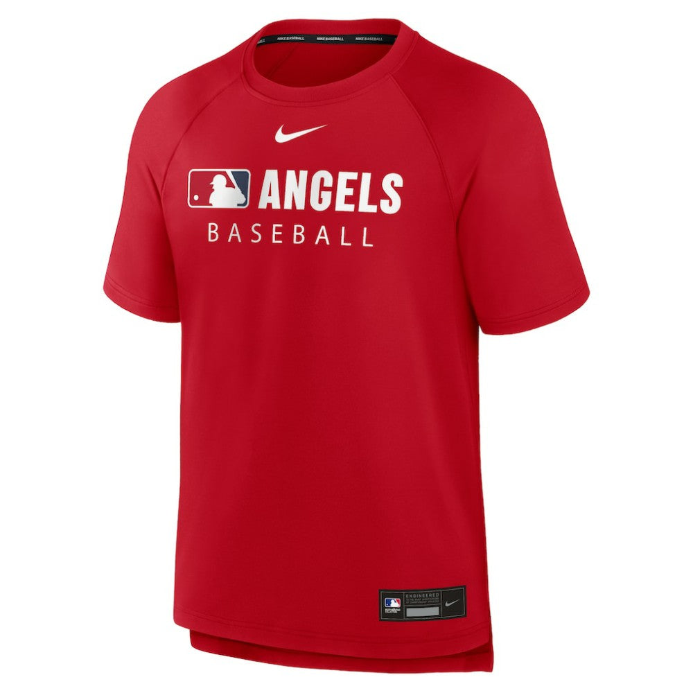 Los Angeles Angels Nike Authentic Collection Pregame Raglan Dri-FIT T-Shirt - Red - Nike Sale