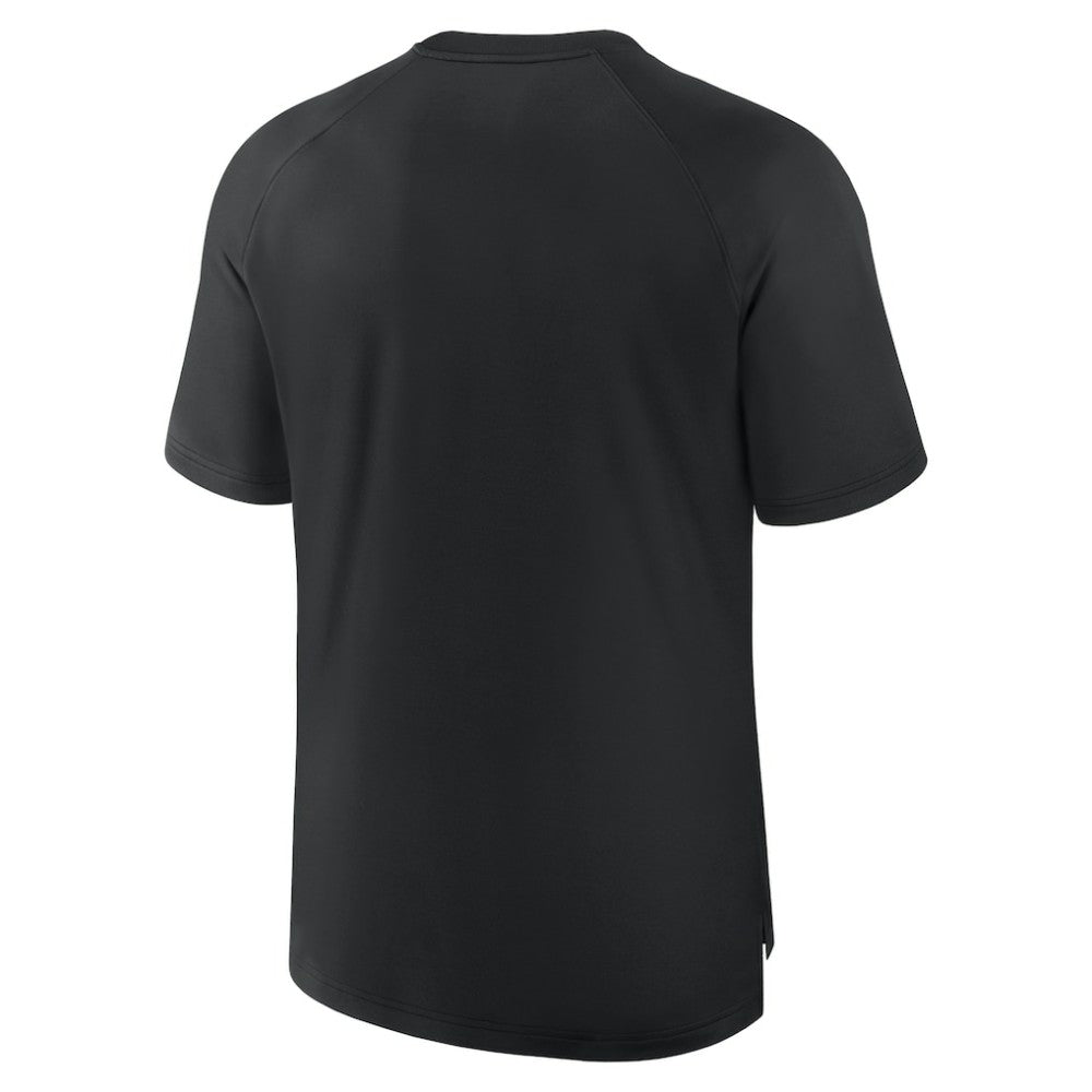 Miami Marlins Nike Authentic Collection Pregame Raglan Dri-FIT T-Shirt - Black - Nike Discount