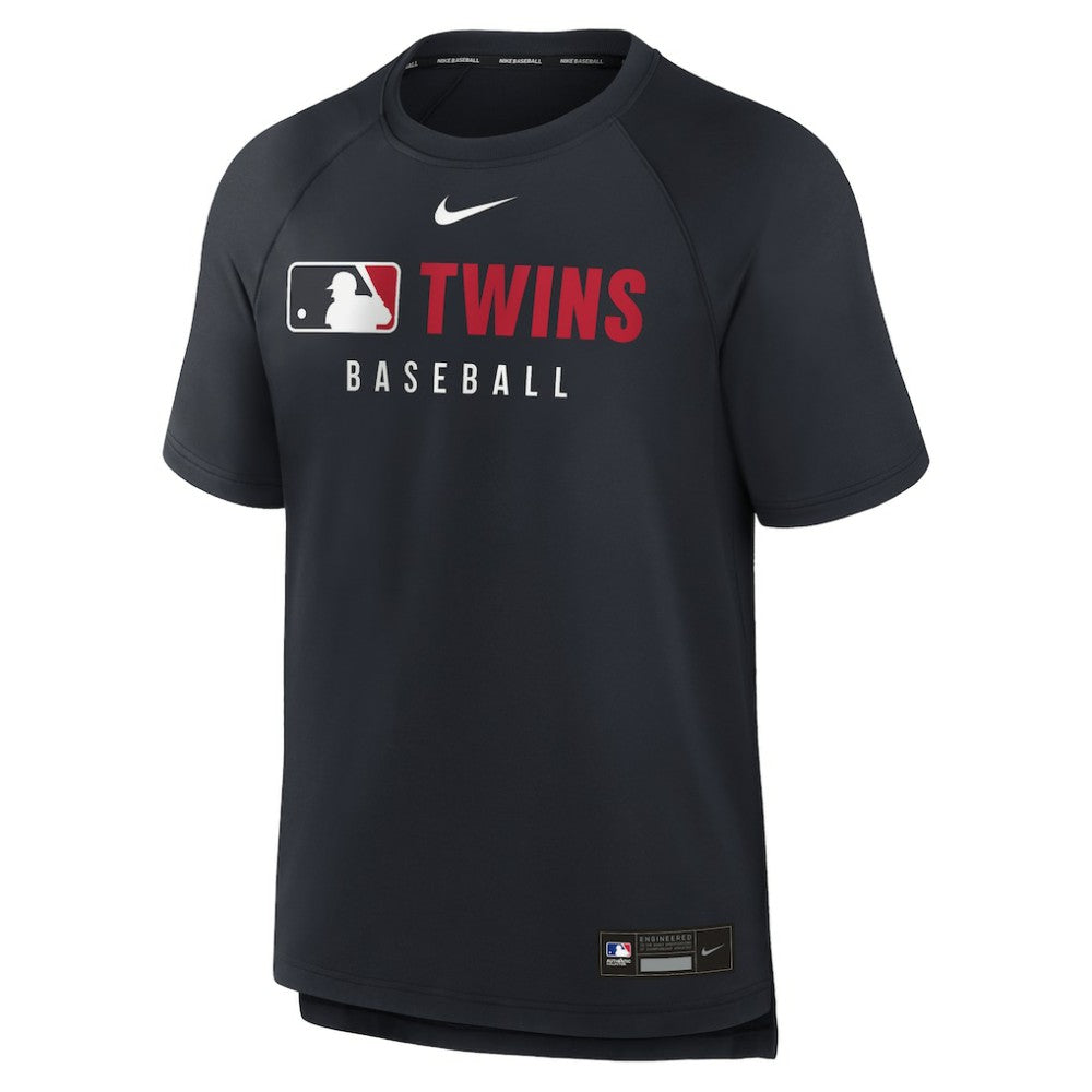 Minnesota Twins Nike Authentic Collection Pregame Raglan Dri-FIT T-Shirt - Navy - Nike on Sale