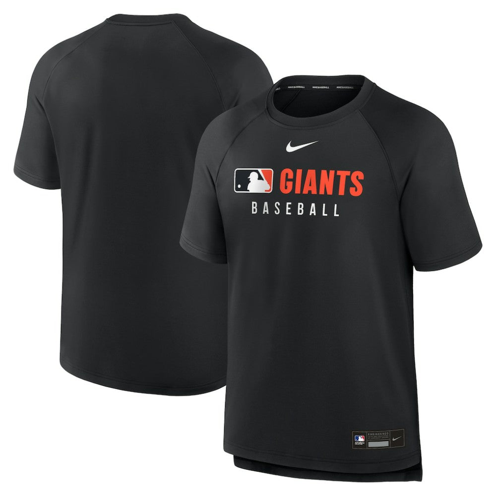 San Francisco Giants Nike Authentic Collection Pregame Raglan Dri-FIT T-Shirt - Black - Nike Sale