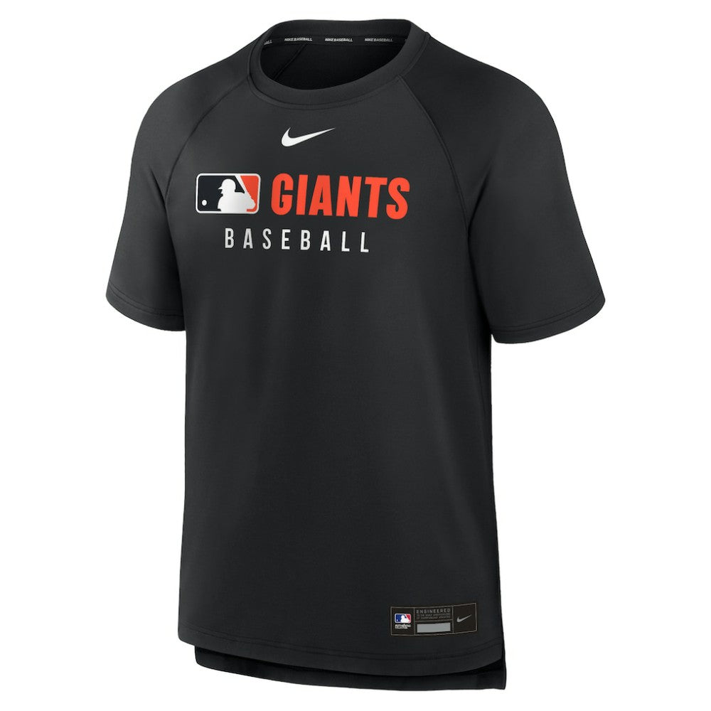San Francisco Giants Nike Authentic Collection Pregame Raglan Dri-FIT T-Shirt - Black - Nike Sale