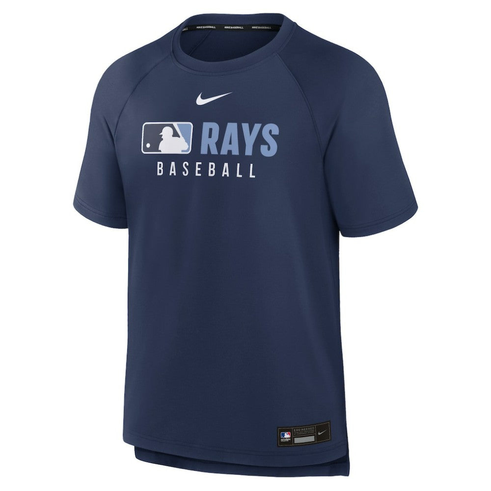 Tampa Bay Rays Nike Authentic Collection Pregame Raglan Dri-FIT T-Shirt - Navy - Nike Lifestyle