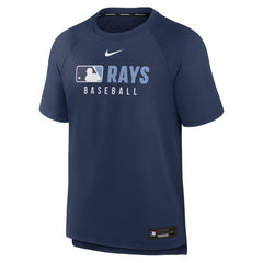 Tampa Bay Rays Nike Authentic Collection Pregame Raglan Dri-FIT T-Shirt - Navy - Nike Lifestyle