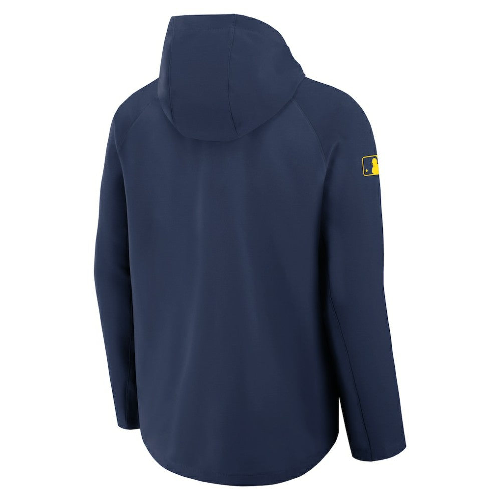 Milwaukee Brewers Nike Authentic Collection Raglan Performance Full-Zip Jacket - Navy - Nike Lifestyle