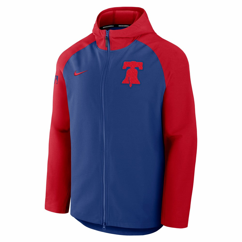 Philadelphia Phillies Nike Authentic Collection Raglan Performance Full-Zip Jacket - Royal/Red - Nike Sale