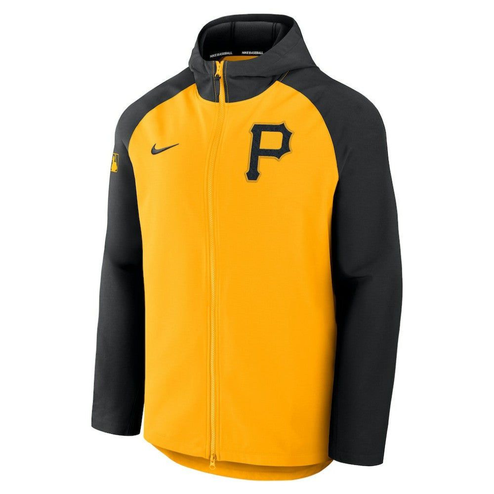 Pittsburgh Pirates Nike Authentic Collection Raglan Performance Full-Zip Jacket - Gold/Black - Nike Discount