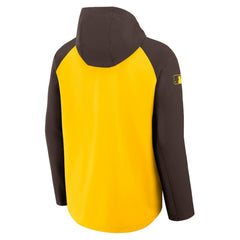 San Diego Padres Nike Authentic Collection Raglan Performance Full-Zip Jacket - Gold/Brown - Nike Lifestyle