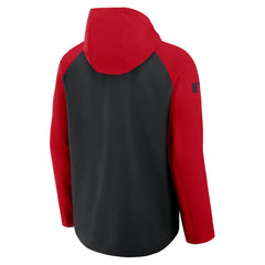 Cincinnati Reds Nike Authentic Collection Raglan Performance Full-Zip Jacket - Black/Red - Nike Sale