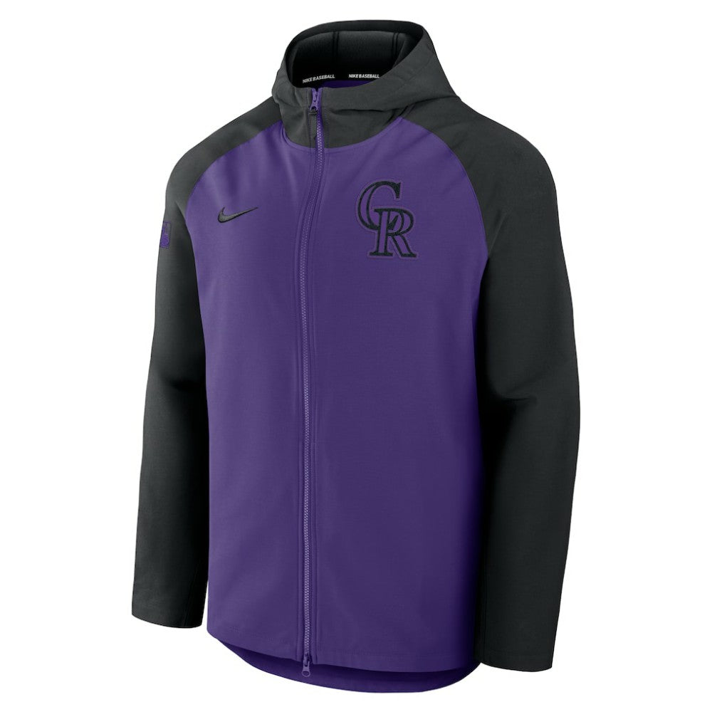 Colorado Rockies Nike Authentic Collection Raglan Performance Full-Zip Jacket - Purple/Black - Nike Online