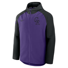 Colorado Rockies Nike Authentic Collection Raglan Performance Full-Zip Jacket - Purple/Black - Nike Online